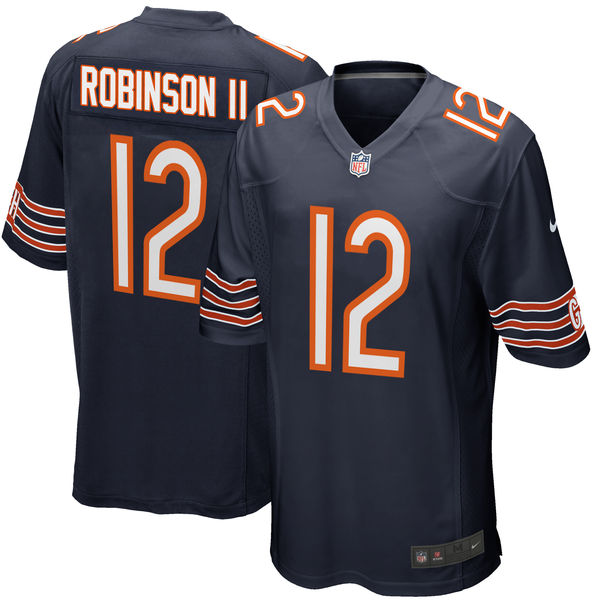 Men Chicago Bears #12 Allen Robinson Nike Navy Game NFL Jersey->->NFL Jersey